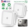 2Packs LED Night Lights Plug-in Light Sensor Lamps Cordless Indoor LED Lighting For Postpartum Mother Babysitter Aged Parent Bedroom Bathroom